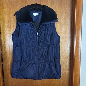 Coldwater Creek Blue Quilted Vest XL